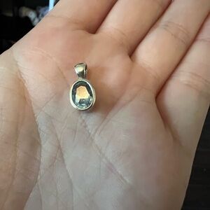 925 Sterling silver pendant with blue stone